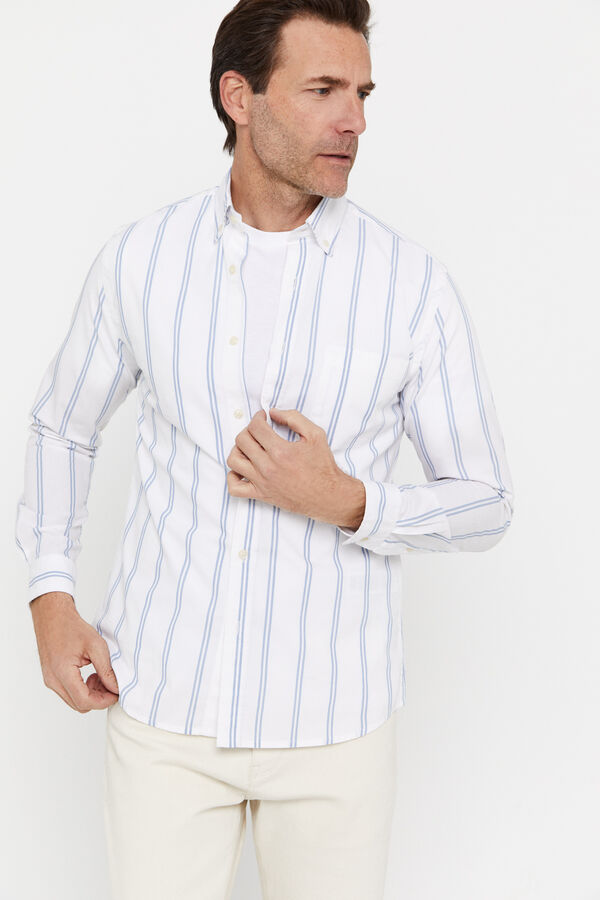 Camisa Rayas Camisas Hombre En Cortefiel Lino Camisas Hombre