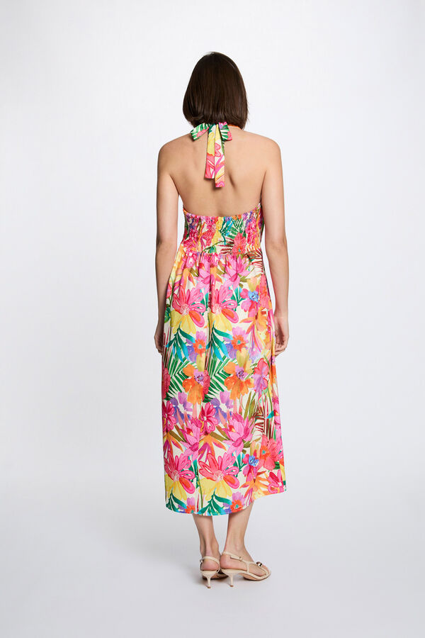Morgan Vestido largo print flores Multicolor