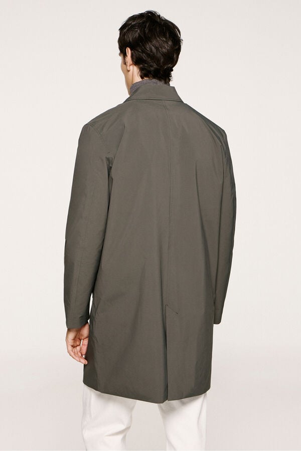 Selected Abrigo t&eacute;cnico resistente al agua con chaleco desmontable Gris oscuro