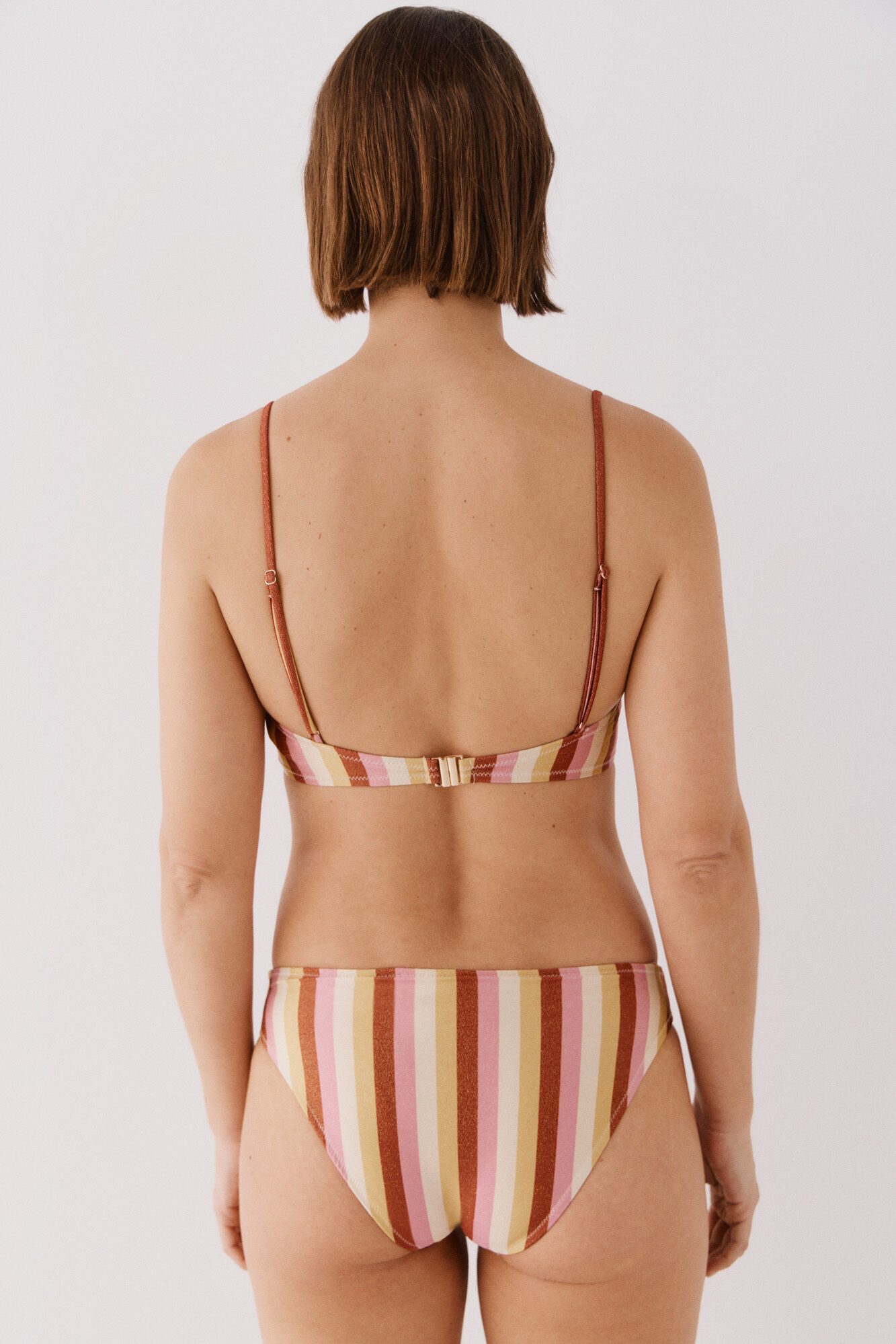 Cortefiel Top bikini rayas nudo