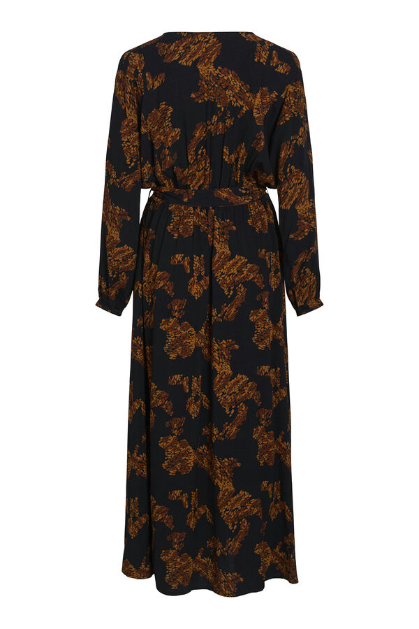 Vila Vestido largo estampado Negro