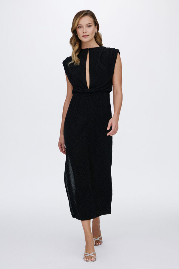 Vila Vestido fiesta midi Negro