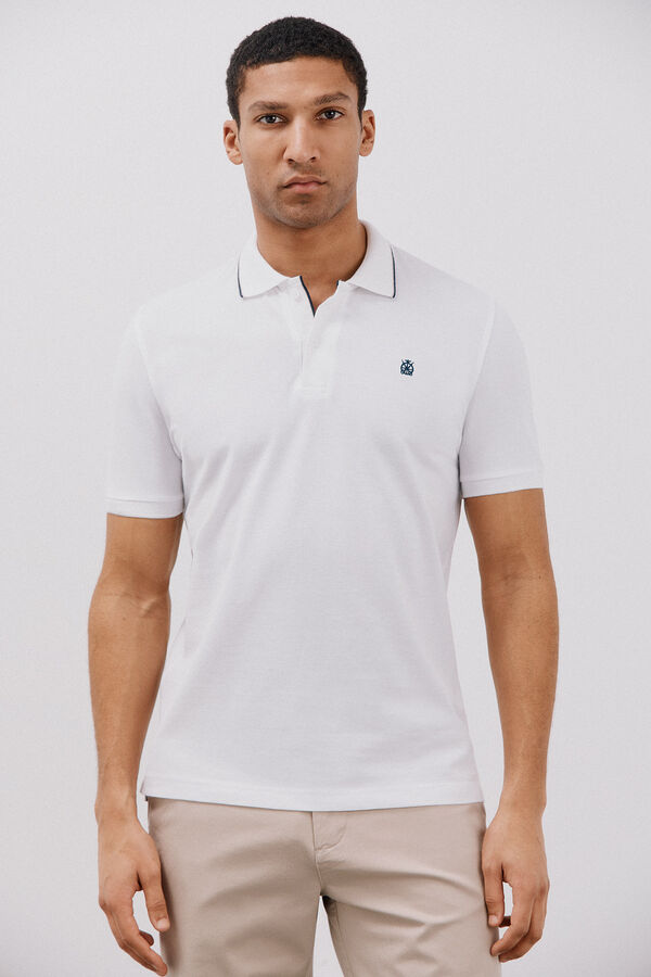 Cortefiel Polo com pontas Branco