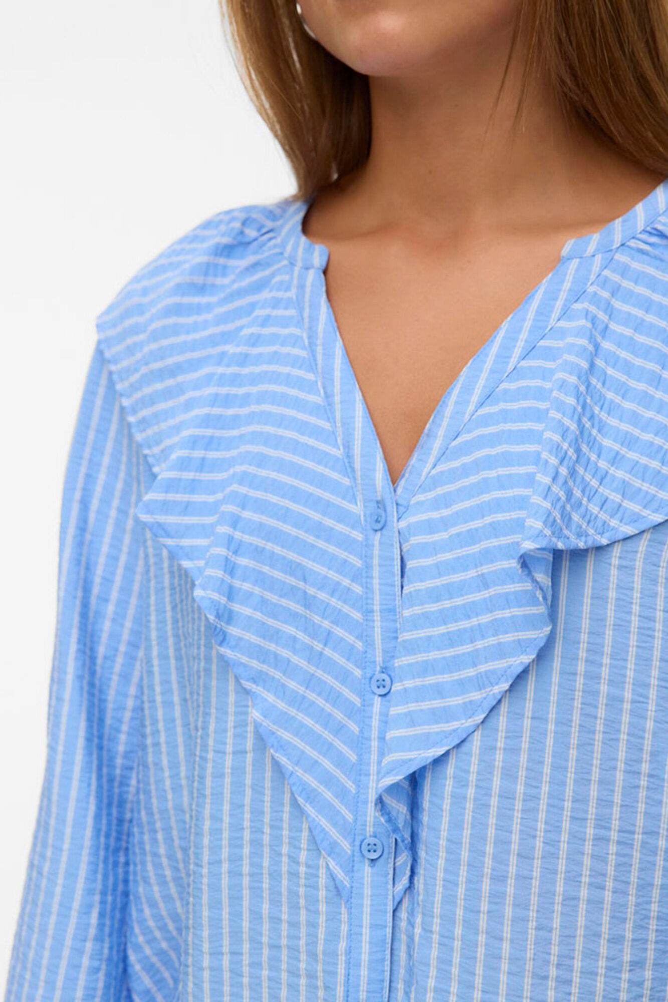 Vero Moda Blusa manga larga de mujer con volantes