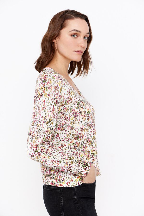 Cortefiel Jersey fino estampado Multicolor