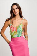 Morgan Top estampado tirantes finos Multicolor