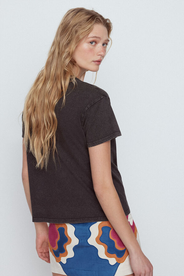 Slowlove Camiseta posicional mariposa Gris