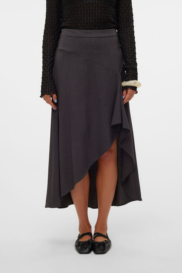 Vero Moda Saia longa de tecido Cinzento