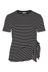 Vila Camiseta con lazada de algod&oacute;n org&aacute;nico Estampado azul