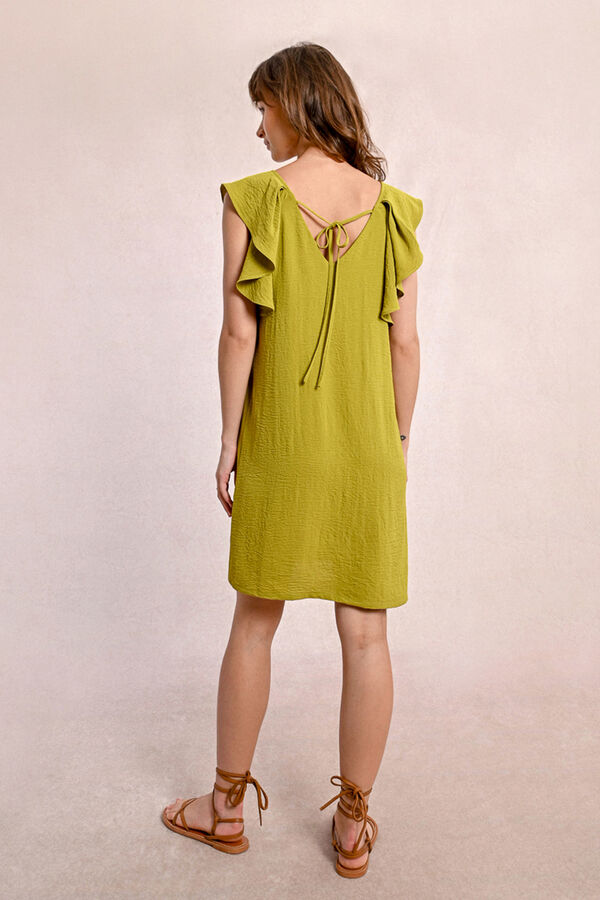 Molly Bracken Vestido de manga curta de borboleta com pregas Verde