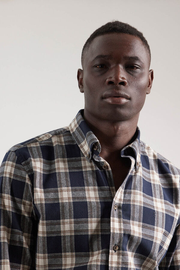 PuroEGO Camisa aos quadrados  Azul