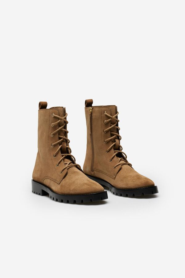 Cortefiel Botins com atacadores Tostado