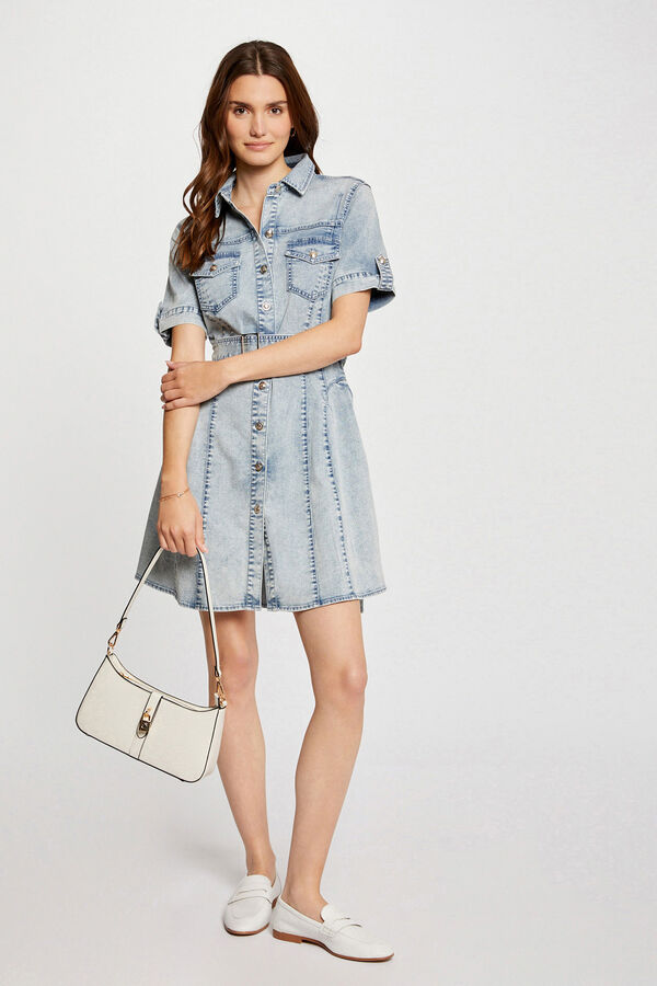 Morgan Vestido curto jeans Azul