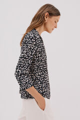 Cortefiel Camisa el&aacute;stica botones Estampado gris