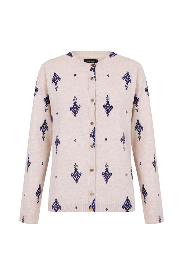 Cortefiel Chaqueta punto estampada Estampado azul