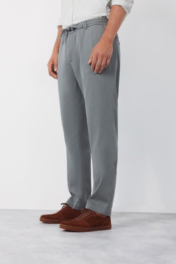 Cortefiel Cal&ccedil;as chino tapered leves Verde