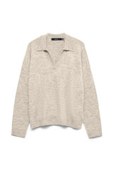 Vero Moda Polo de malha de manga comprida Tostado