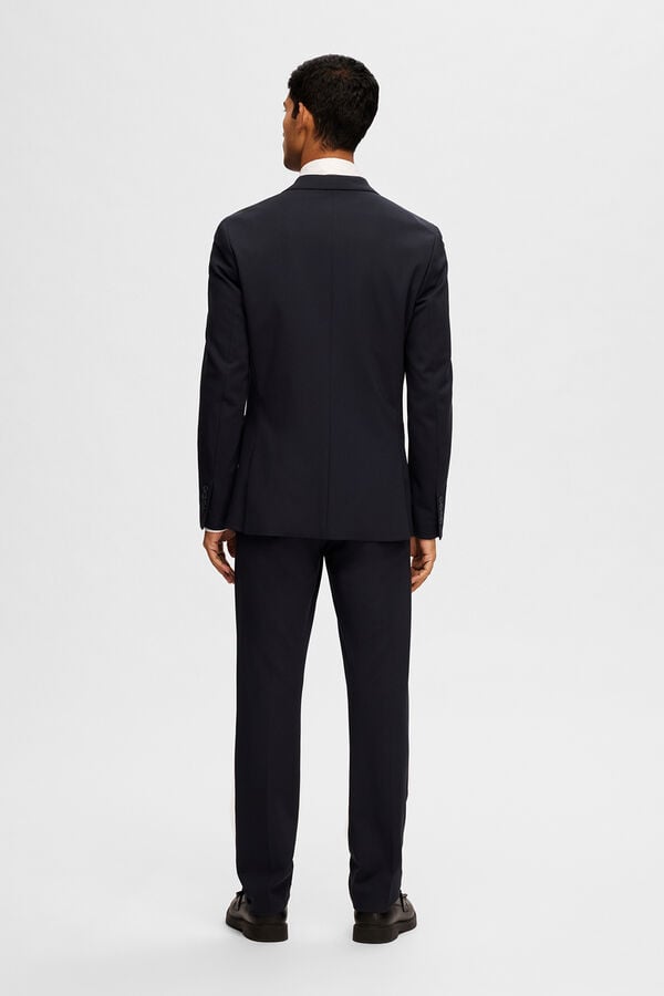 Selected Americana Slim Fit estilo punto confeccionada con Lenzing Ecovero Azul marino