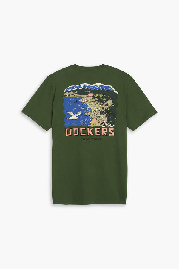 Dockers Camiseta Slim Fit Logo para hombre Verde