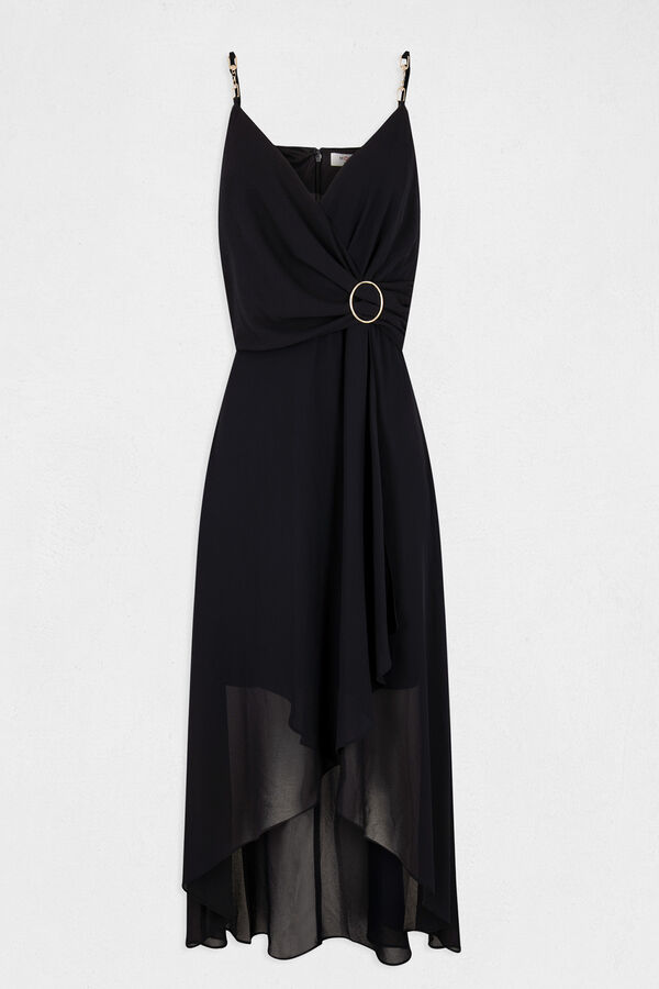 Morgan Vestido midi com al&ccedil;as finas Azul