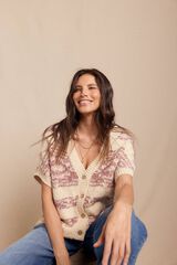 Slowlove Chaleco jacquard Marfil