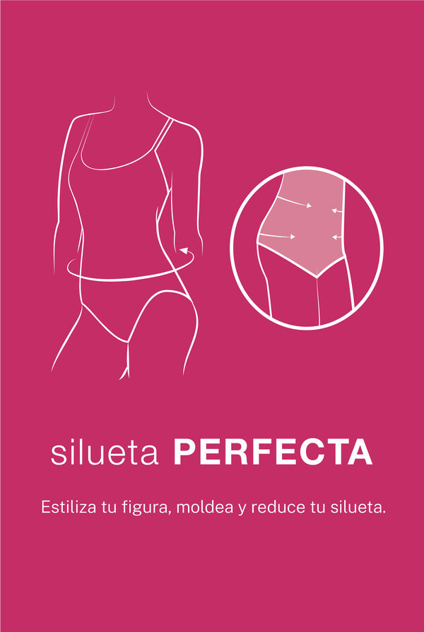 Cortefiel Fato de banho shapewear decote quadrado Laranja
