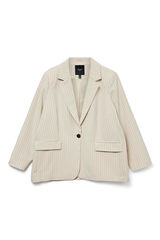 Vero Moda Curve Blazer manga comprida com lapela plus size Cinzento