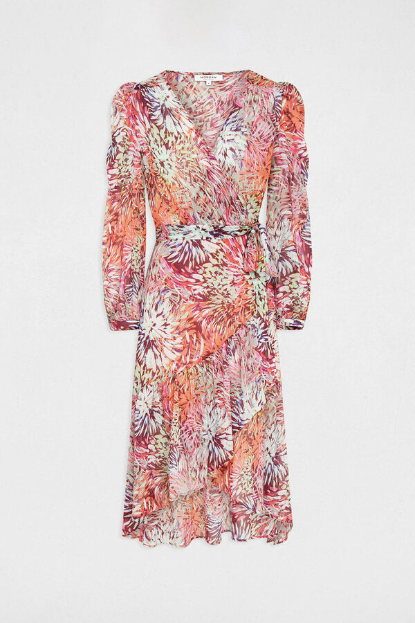 Morgan Vestido midi cruzado estampado Estampado rojo