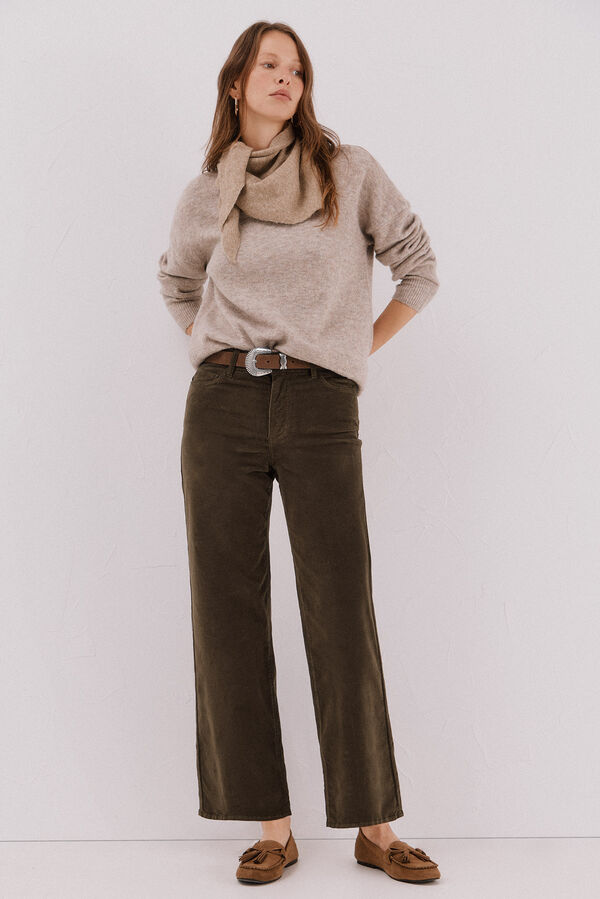 Cortefiel Pantalones Marine Velvet Verde