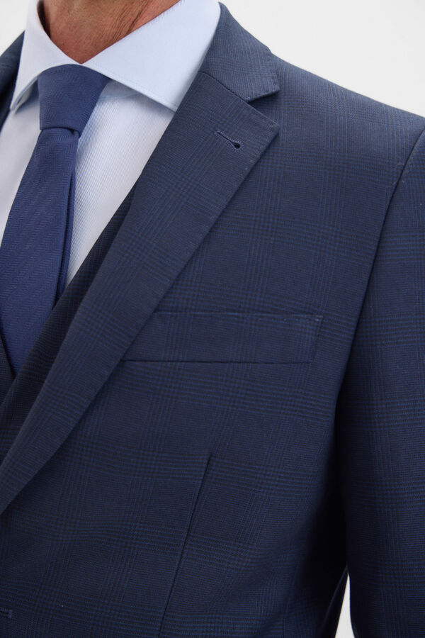 Cortefiel Americana cuadros serie xxi Azul marino