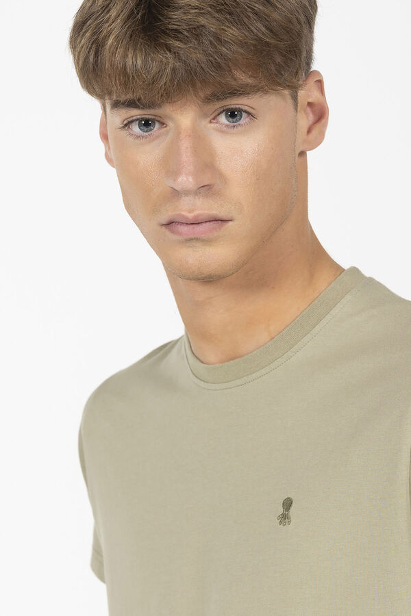 elPulpo Camiseta logo a tono Kaki