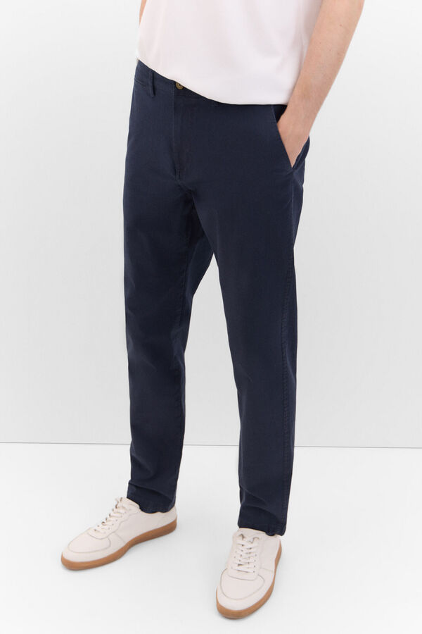 Cortefiel Pantal&oacute;n chino slim fit Azul marino