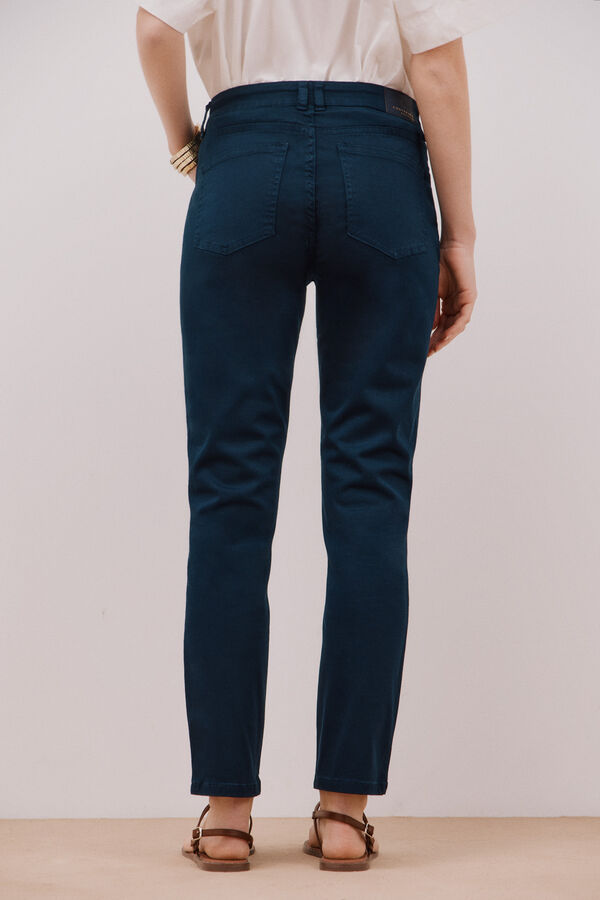 Cortefiel Cal&ccedil;a skinny cropped colorida Azul