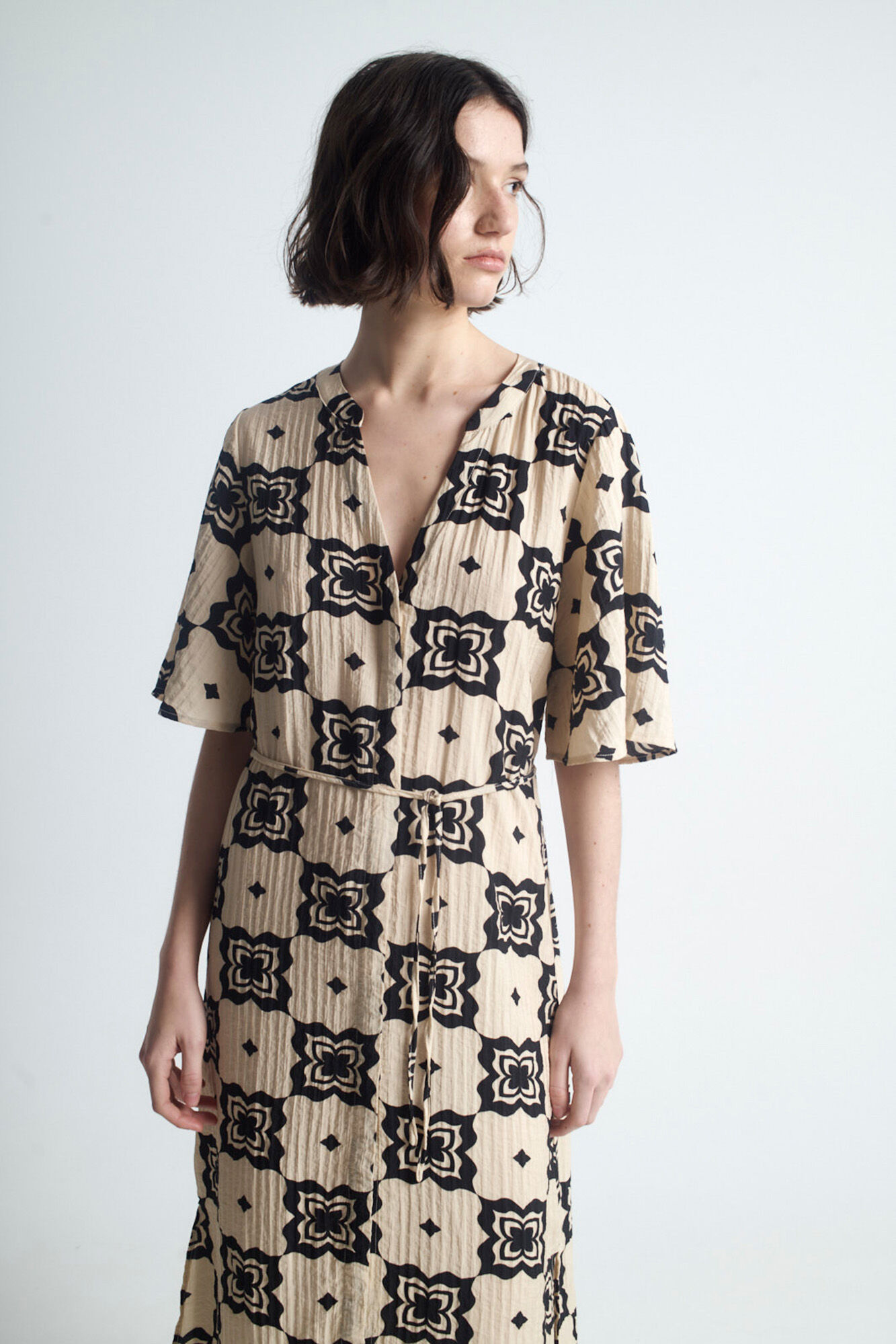 Object Vestido midi estampado