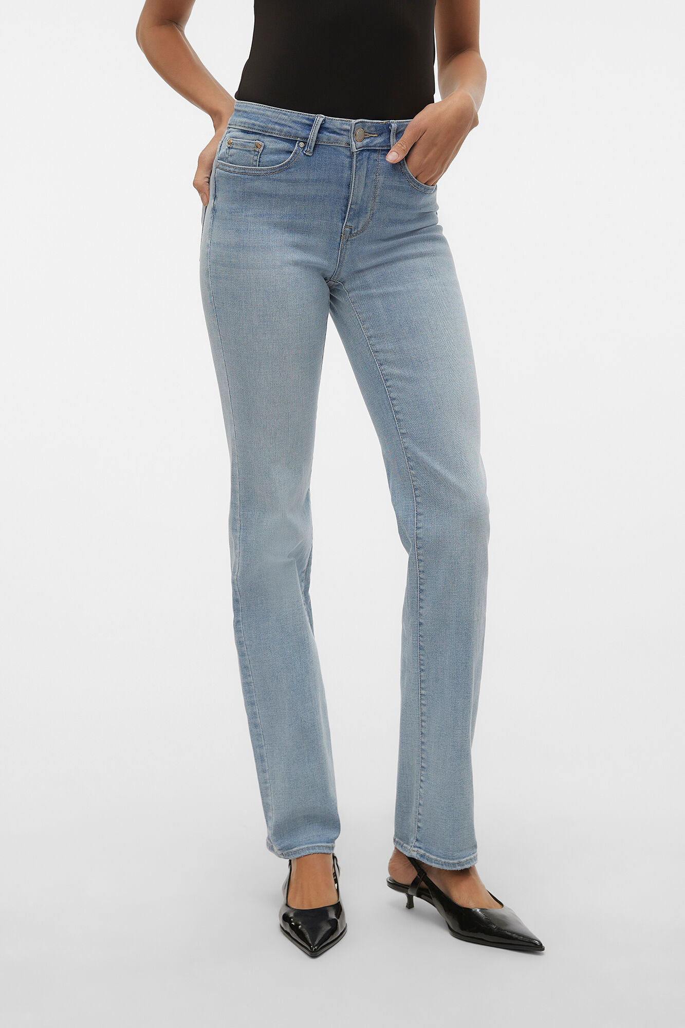 Vero Moda Jeans rectos tiro alto