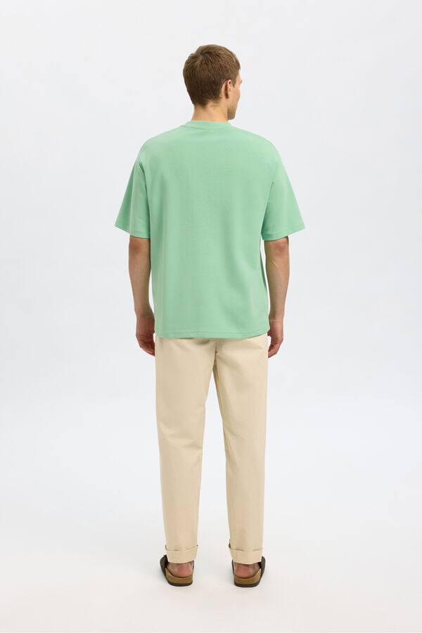 Selected Camiseta de manga curta com caimento solto Azul