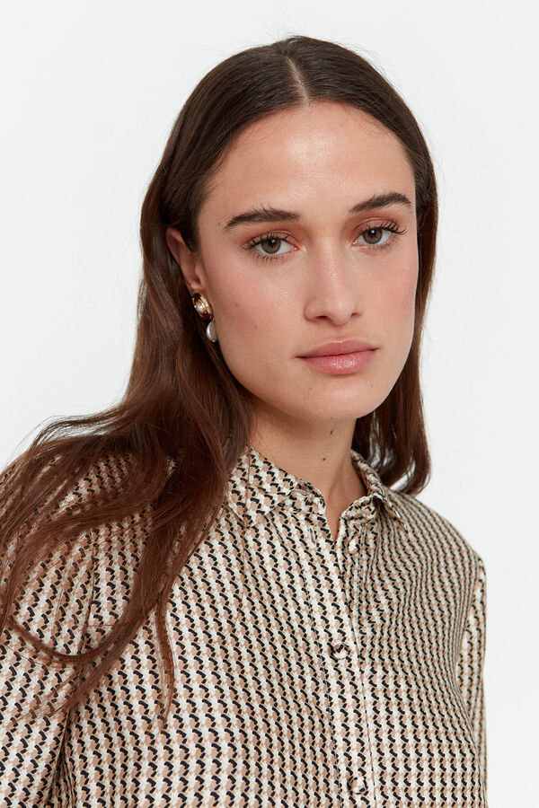 Vero Moda Camisa de mulher estampada Verde