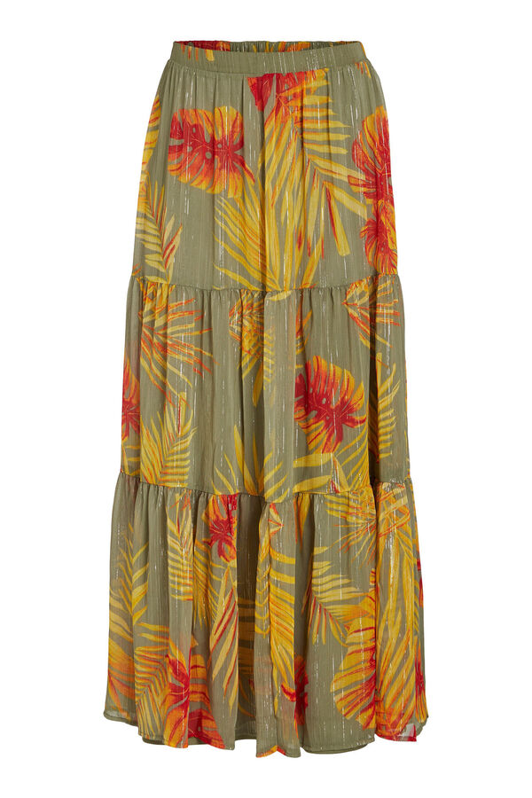 Vila Saia comprida estampada Verde