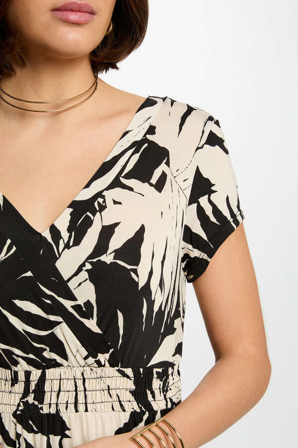 Morgan Vestido comprido reto estampado Multicolorido