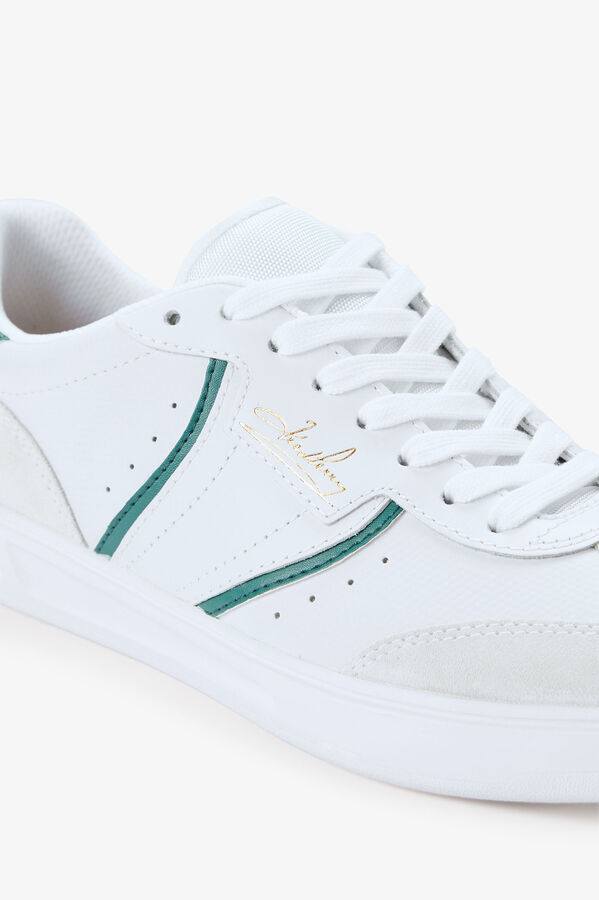 Fred Perry Zapatilla B4 embossed leather/suede Blanco
