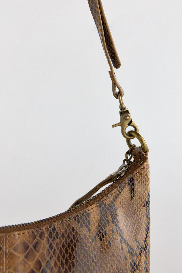 Slowlove Bolso serpiente tachuelas Estampado marr&oacute;n