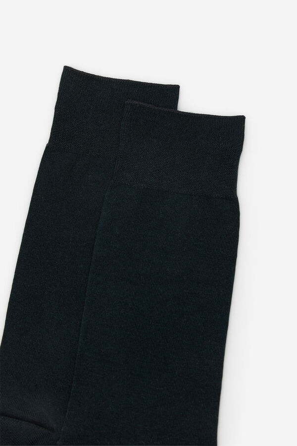 Cortefiel Meia lisa vestir Preto