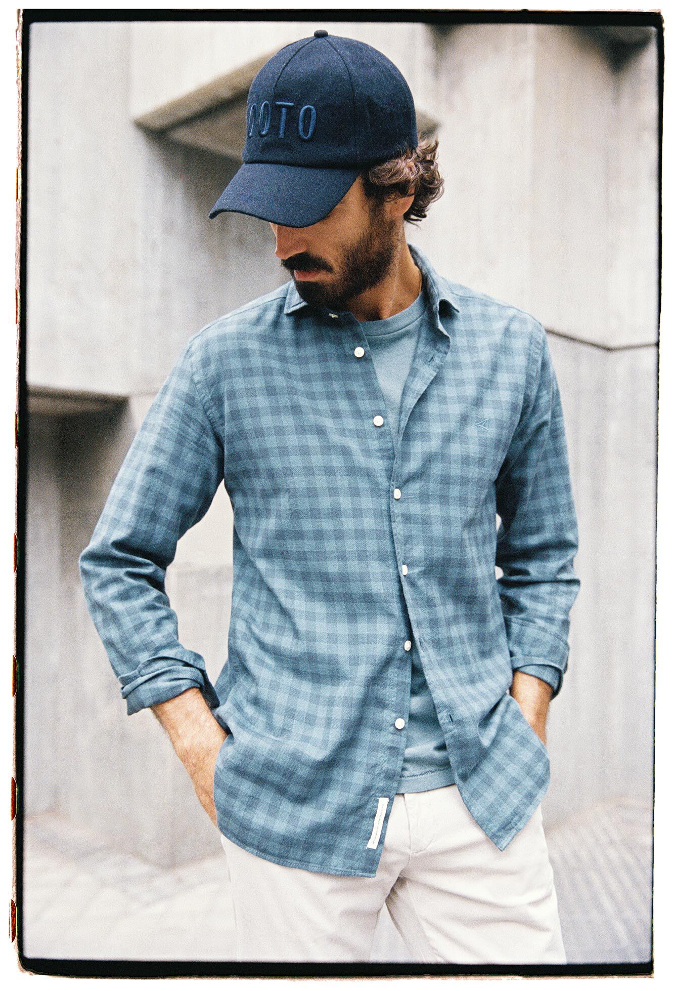 OOTO Camisa cuello italiano slim