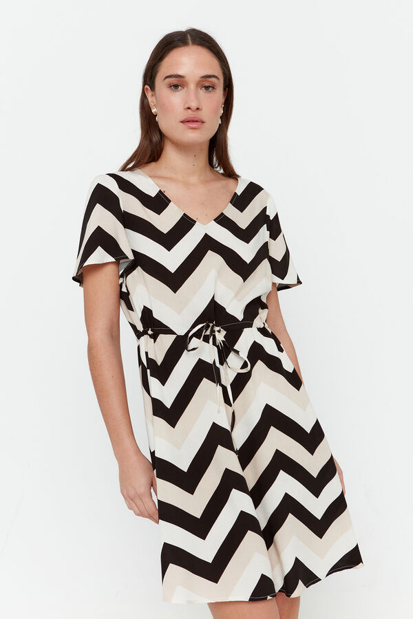 Vero Moda Vestido corto de manga corta Negro