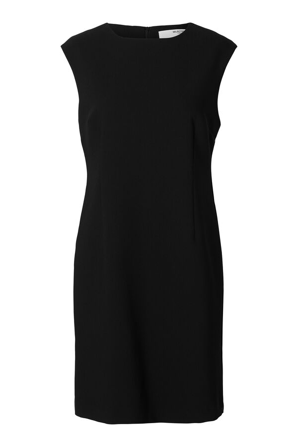 Selected Femme Vestido curto alças feito com materiais reciclados Preto