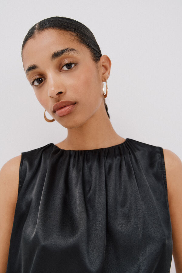 Cortefiel Top combinado Preto