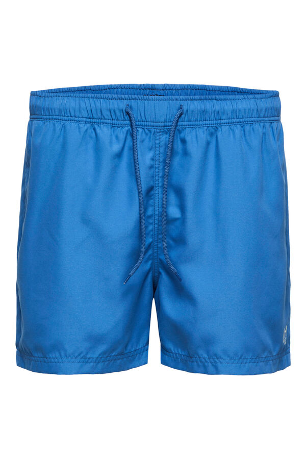 Cortefiel Bañador short-comfort fit secado rápido Azul