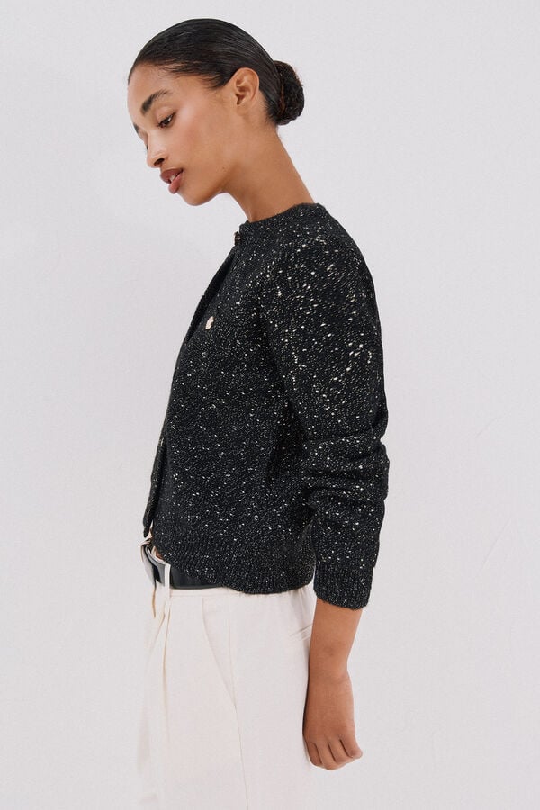 Cortefiel Chaqueta l&uacute;rex botones Negro