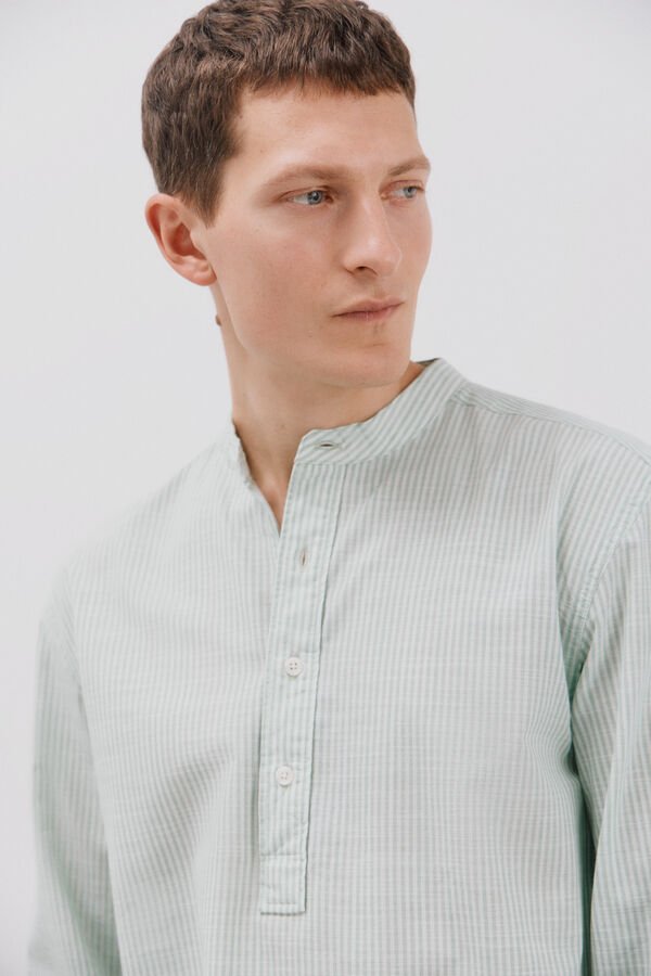 Cortefiel Polera rayas Verde