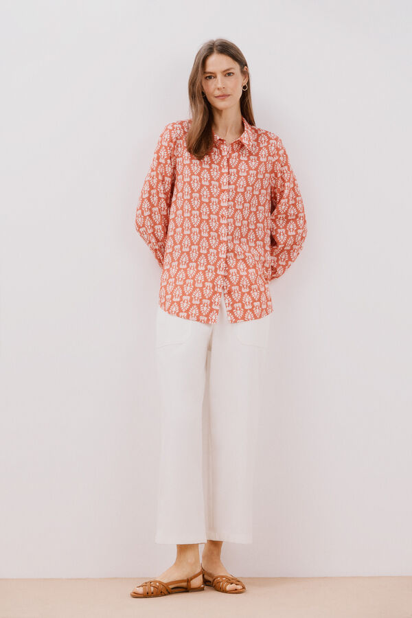 Cortefiel Camisa estampada Estampado rojo